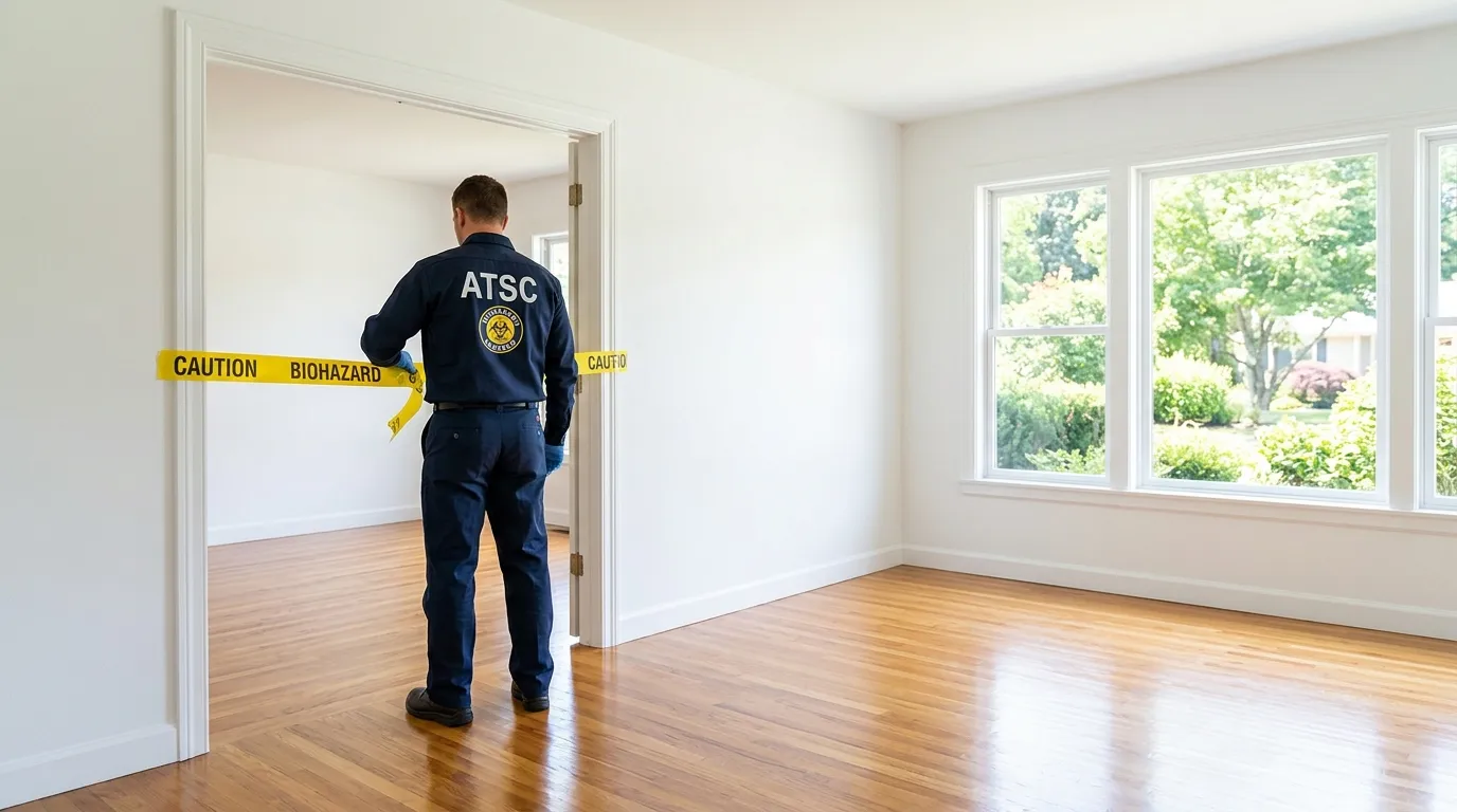 Certified biohazard cleanup crew performing Decomposition Cleanup in Hammond